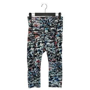 Lululemon Break Free Crop Leggings 17" Womens Sz 6 Culture Clash Starlight Black